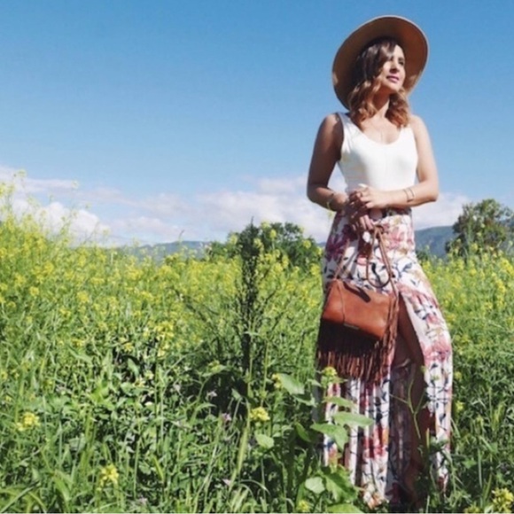 FREE PEOPLE Smooth Sailing Maxi Skirt Petal Pink Combo Buttons Boho Mermaid 8 - Picture 16 of 16